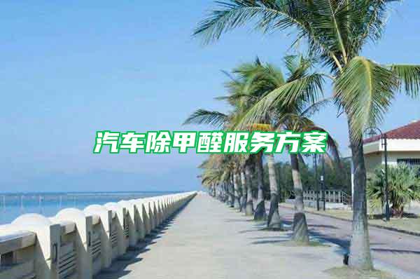 汽車除甲醛服務方案