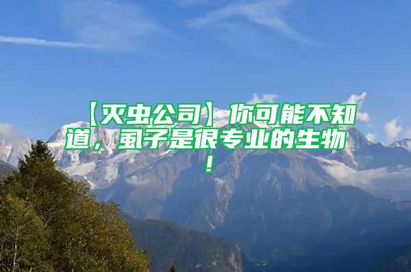 【滅蟲公司】你可能不知道，虱子是很專業(yè)的生物！