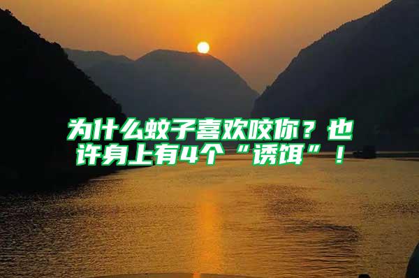 為什么蚊子喜歡咬你？也許身上有4個“誘餌”！