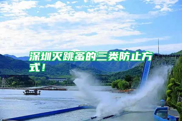深圳滅跳蚤的三類防止方式！