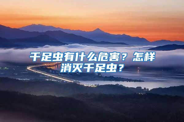 千足蟲有什么危害？怎樣消滅千足蟲？
