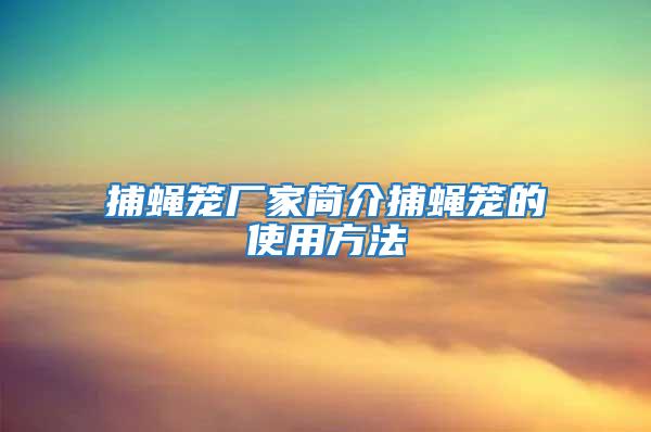 捕蠅籠廠家簡(jiǎn)介捕蠅籠的使用方法