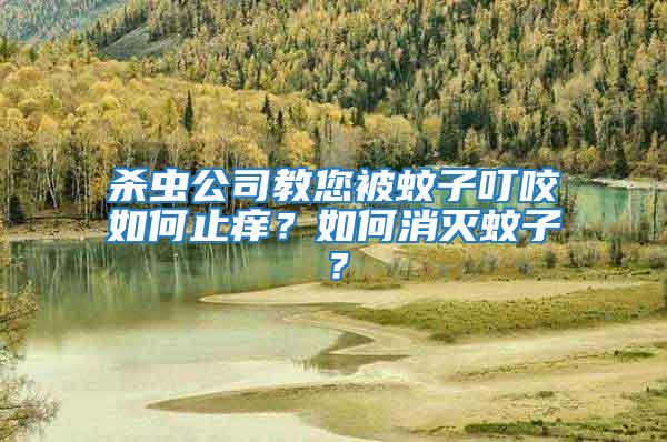 殺蟲公司教您被蚊子叮咬如何止癢？如何消滅蚊子？