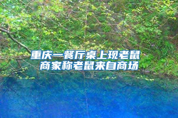 重慶一餐廳桌上現(xiàn)老鼠 商家稱老鼠來自商場(chǎng)