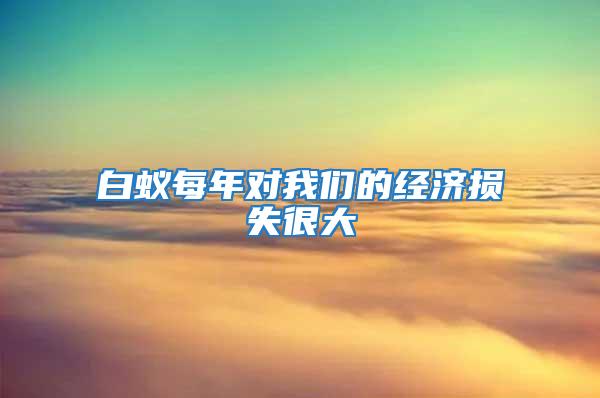 白蟻每年對(duì)我們的經(jīng)濟(jì)損失很大