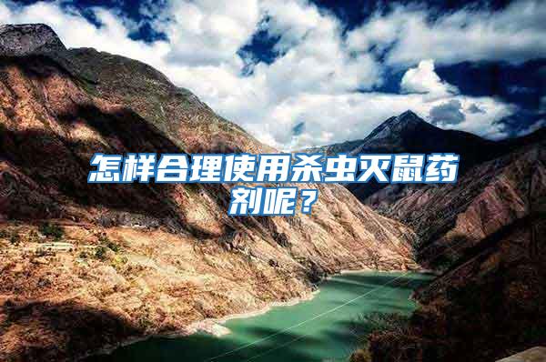 怎樣合理使用殺蟲滅鼠藥劑呢？