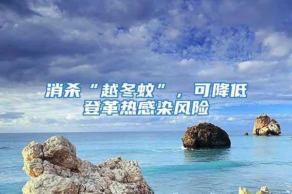 消殺“越冬蚊”，可降低登革熱感染風(fēng)險(xiǎn)