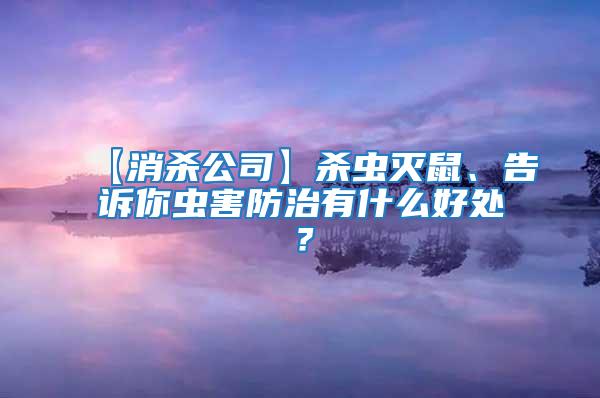 【消殺公司】殺蟲滅鼠、告訴你蟲害防治有什么好處？