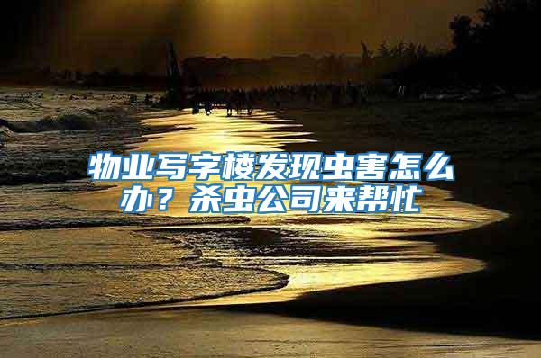 物業寫字樓發現蟲害怎么辦？殺蟲公司來幫忙