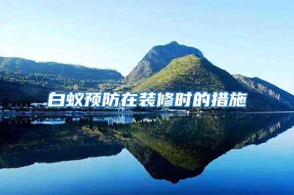 白蟻預(yù)防在裝修時(shí)的措施