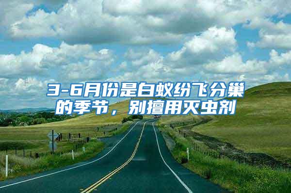 3-6月份是白蟻紛飛分巢的季節(jié)，別擅用滅蟲劑