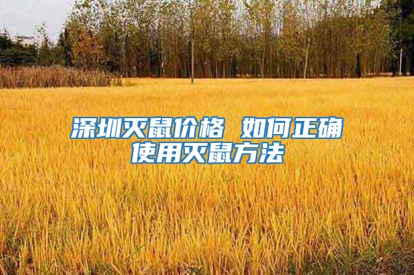 深圳滅鼠價(jià)格 如何正確使用滅鼠方法