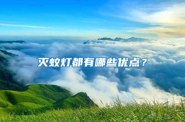 滅蚊燈都有哪些優點？