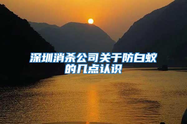 深圳消殺公司關(guān)于防白蟻的幾點(diǎn)認(rèn)識