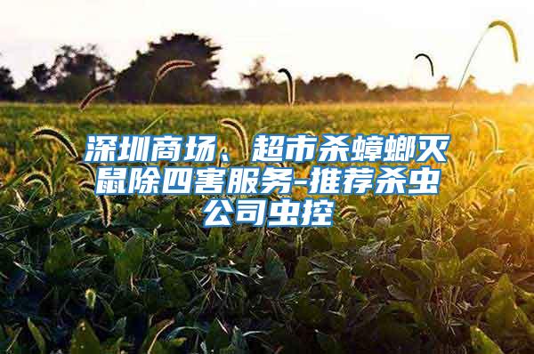 深圳商場(chǎng)、超市殺蟑螂滅鼠除四害服務(wù)-推薦殺蟲(chóng)公司蟲(chóng)控