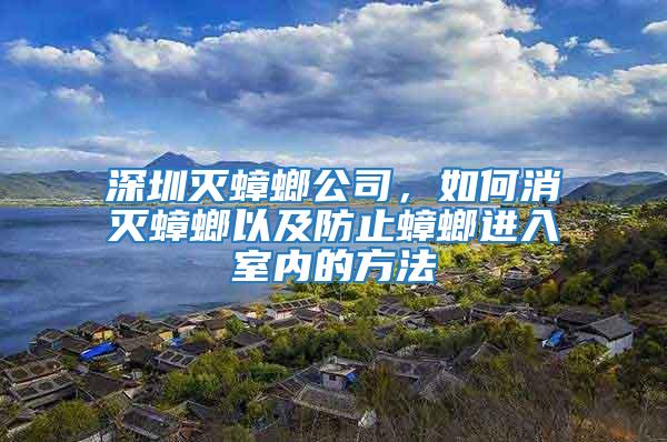 深圳滅蟑螂公司，如何消滅蟑螂以及防止蟑螂進入室內的方法