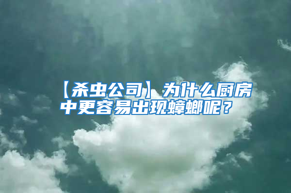 【殺蟲公司】為什么廚房中更容易出現(xiàn)蟑螂呢？