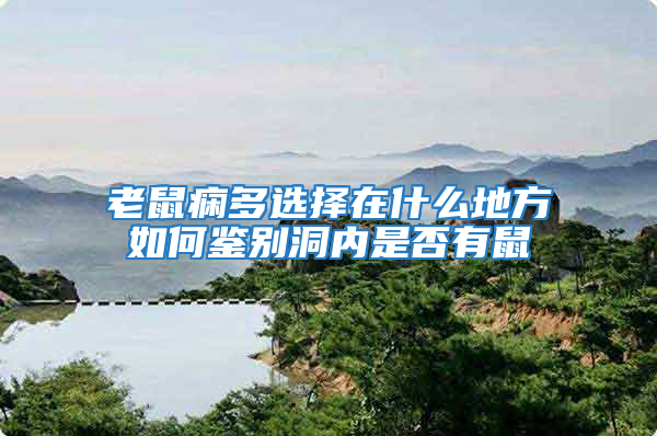 老鼠癇多選擇在什么地方如何鑒別洞內(nèi)是否有鼠