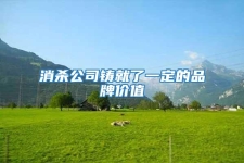 消殺公司鑄就了一定的品牌價(jià)值